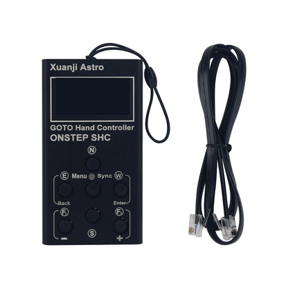 Metal Equatorial Mount Intelligent Controller Low Delay GOTO Hand Controller with 1.3-inch OLED Screen for Onstep SHC