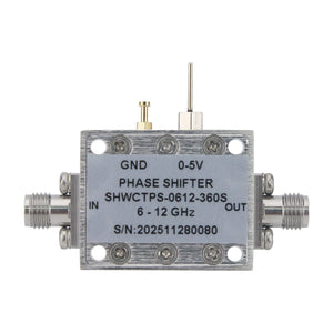 6000-12000MHz 0-600 Degree RF Electrically Controlled Analog Phase Shifter with SMA Female Connector