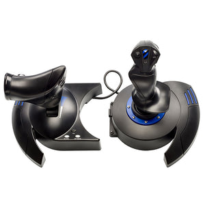 Original T.Flight Hotas 4 Flight Joystick with Dual Rudder System for Thrustmaster, PC, PS4 and PS5