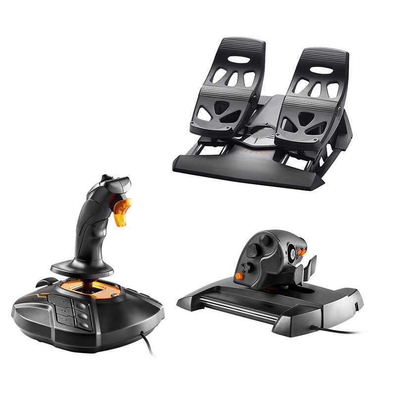 Original T.16000M FCS Flight Pack (T.16000M FCS Flight Stick + TWCS Throttle + TFRP Rudder Pedals)