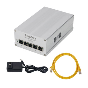 TeraDak 1000M Gigabit Switch 5 Port Switch (OCXO Version) Replacement for Netgear ProSAFE GS105E
