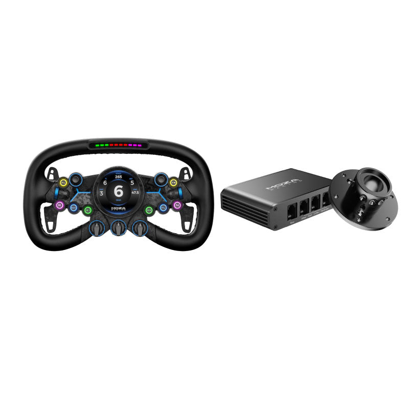 MOZA Vision GS Steering Wheel Racing Game Simulator with Multifunctional Adapter Box and Third-party Base Adapter