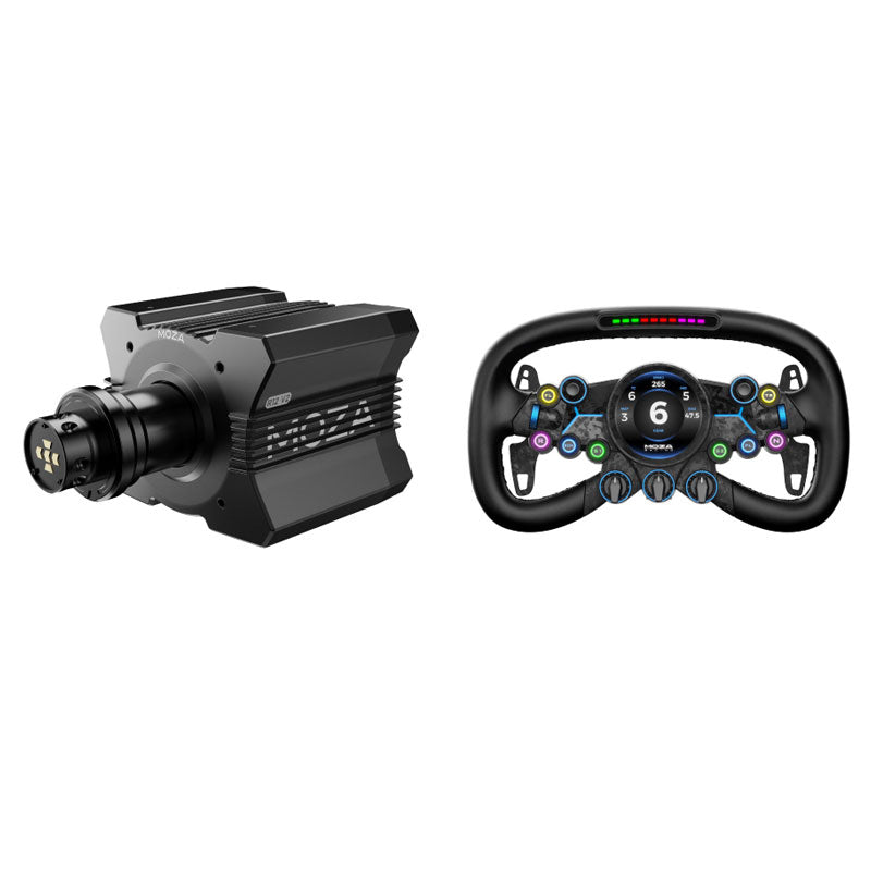 MOZA Vision GS Steering Wheel Racing Game Simulator Customizable UI System with R12 V2 Direct Drive Wheel Base