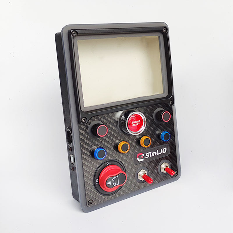 SimLJQ Type-B Racing Game Simulator Button Control Box Carbon Fiber Panel Box for Mirabox 293 V3 Screen