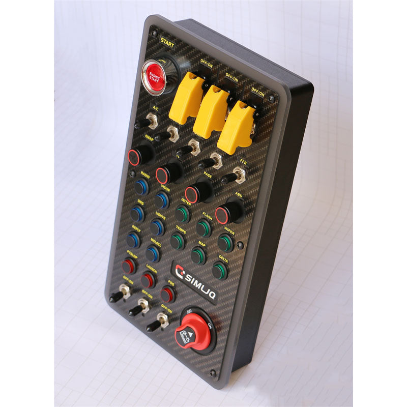 New SimLJQ Multifunctional Large Button Box PC-USB Drive-free Racing Game Simulator Control Box with Backlight