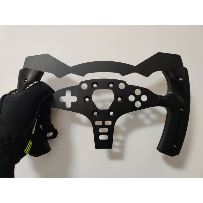 Simplayer Type-B Aluminum Alloy Modification Panel Racing Game Simulator Steering Wheel Panel Mount for MOZA R3/R5 F1/GT