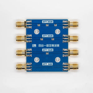 DC-6GHz Fixed Attenuator Module High Precision 0dB 10dB 20dB 30dB 4-IN-1 RF Attenuator with SMA Female Connector
