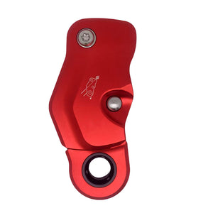Red KC Multifunctional Rope Pulley 7075 Aluminum Alloy Stainless Steel Lift Retarder 36KN Descend Device for 10-12mm Ropes