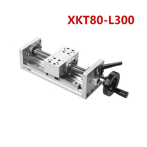 XKT80-L300 Manual X-Axis Ball Screw Slide Rail 50x90mm Table 300mm Stroke 50kg Load Linear Stage