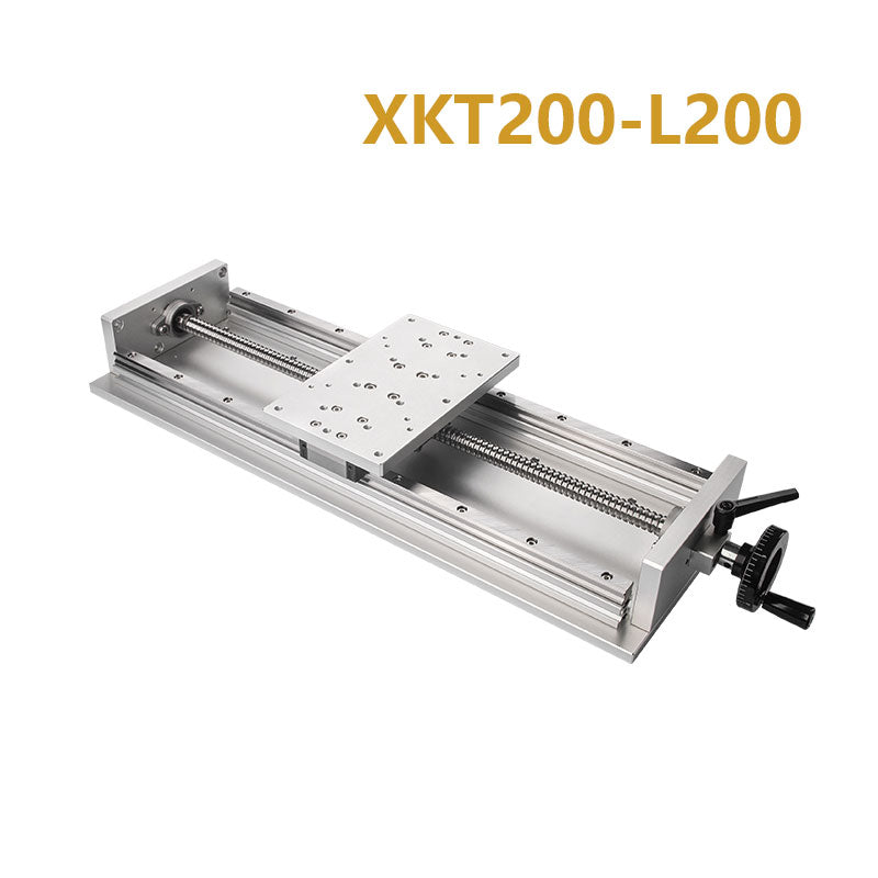XKT200-L200 Manual X-Axis Ball Screw Slide Rail 120x200mm Table 200mm Stroke 50kg Load Linear Stage