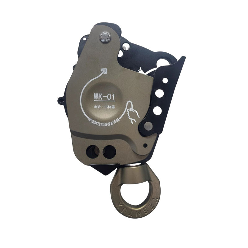 Grey WK-01 Electric Ascender Descent Control Device Lift Retarder for High Altitude Operation/Rock Climbing/Rescue with Toolbox
