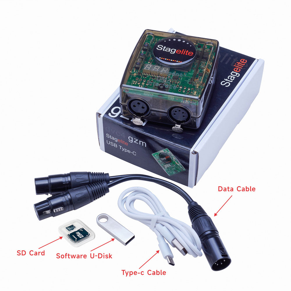 Stagelite Suite DMX512 Decoding USB Stage Light Controller Built-in Effects Scene 3xDMX512 Output with 256GB TF Card