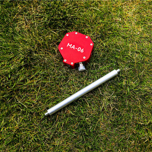 Red MA-06 100W Positive V + Horizontal Shortwave Telescopic Antenna Base Built-in 1:1 Balun with 20cm Extension Rod