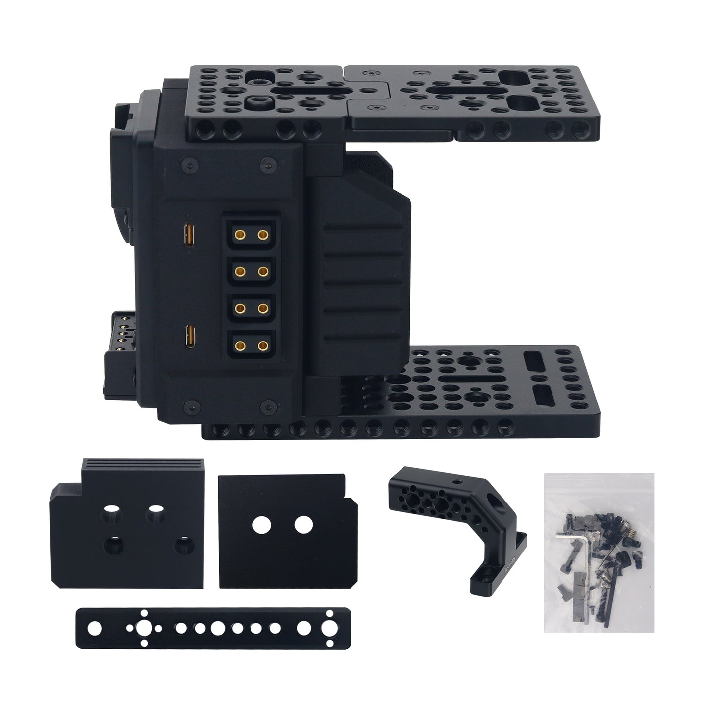 Upgraded FusionRig Camera Cage Expansion Module with XLR Handle Extension Kit for Sony FX3/FX30 Cameras