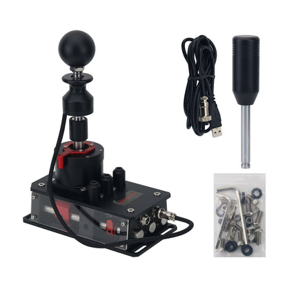 SIMVERTEX V7 SQ2/6+4R Sim Shifter Manual Shifter (Black) + Reverse Gear Kit for Manual and Sequential Shifts