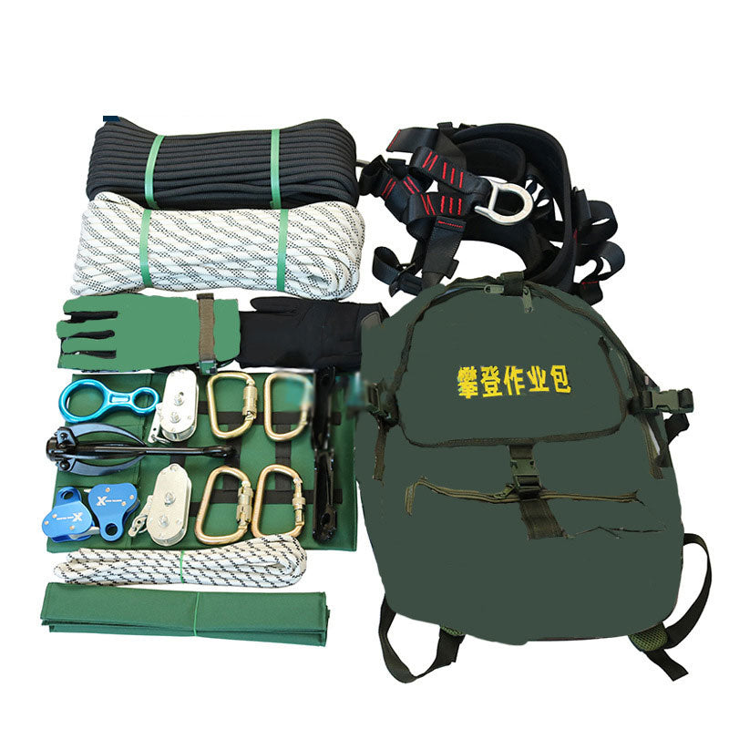 Outdoor Mountaineering Kit Hiking and Camping Equipment with Backpack for Rock Climbing/Hiking Adventures