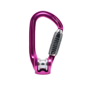 22KN Professional Aluminum Alloy Pulley Safety Carabiner Outdoor Climbing Security Master Lock