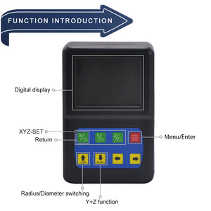 Black D50-2V Industrial 5W 2-Axis Digital Readout with 3.5-inch Color LCD Support PLD/PCD Functions for Linear Scales