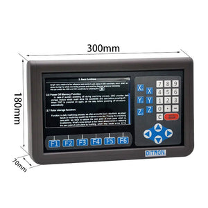 D80M-2V 2-Axis Digital Readout with 7-inch True Color Screen Support Preview Drawing for Magnetic Linear Scales