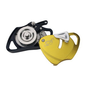Yellow DS500 Multifunctional Portable Electric Ascender Lift Retarder 250KG Load Capacity Descender for 9-12mm Ropes Climbing