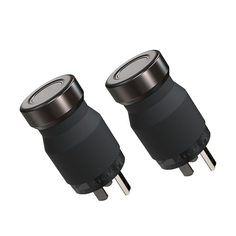 2PCS Black Crystal Power Purifier HiFi Power Hub Filter Anti-interference Noise Reduction Purification