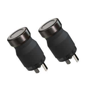 2PCS Black Crystal Power Purifier HiFi Power Hub Filter Anti-interference Noise Reduction Purification