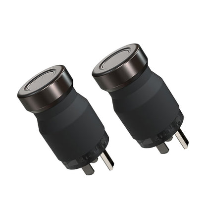 2PCS Black Crystal Power Purifier HiFi Power Hub Filter Anti-interference Noise Reduction Purification