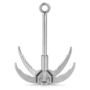 Standard Version Large-size Outdoor Stainless Steel Grappling Hook Foldable Survival Hiking and Climbing Claw