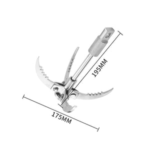 Upgraded Version Large-size Outdoor Stainless Steel Grappling Hook Foldable Survival Hiking and Climbing Claw
