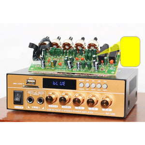 220V SV-1200 Professional Car Mounted Dual Power Supply 2-Channel 300W Power Amplifier Bluetooth5.4