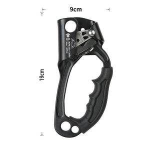 Peakseek Right-hand Black Outdoor Mountaineering Rock Climbing SRT Hand Ascender 140KG Load Capacity Suitable for 8-12mm Ropes