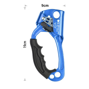 Peakseek Left-hand Blue Outdoor Mountaineering Rock Climbing SRT Hand Ascender 140KG Load Capacity Suitable for 8-12mm Ropes