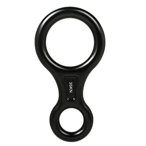 Peakseek Black Professional Outdoor Rock Climbing Lightweight 8-Shape Descender Ring 35KN Abseiling Device