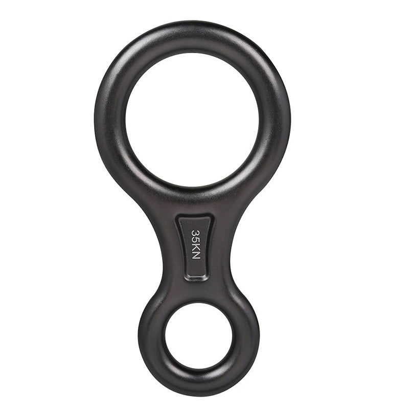 Peakseek Grey Professional Outdoor Rock Climbing Lightweight 8-Shape Descender Ring 35KN Abseiling Device