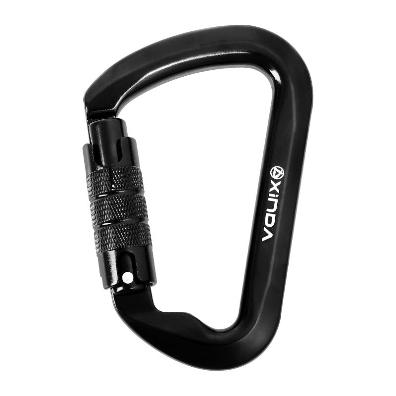 Peakseek Black Automatic Carabiner 30KN Outdoor Rock Climbing Carabiner Aluminum Alloy Safety Buckle Hook