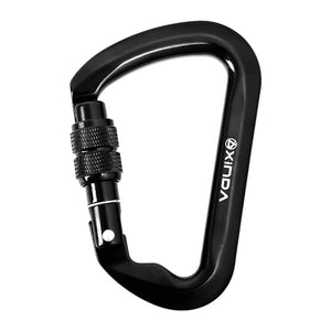 Peakseek Black Screwgate Carabiner 30KN Outdoor Rock Climbing Carabiner Aluminum Alloy Safety Buckle Hook