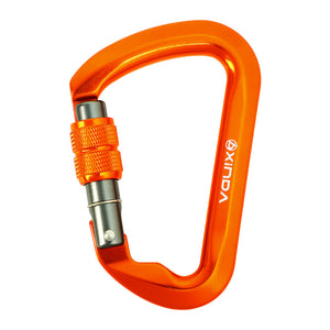 Peakseek Orange Screwgate Carabiner 30KN Outdoor Rock Climbing Carabiner Aluminum Alloy Safety Buckle Hook