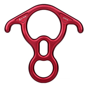 Peakseek Red OX Horn 8-Shape 50KN Descender Ring Rock Climbing Rappelling Gear Belay Device