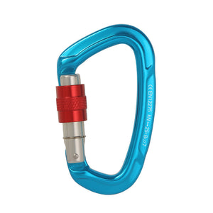 Peakseek Blue Professional Outdoor Rock Climbing Carabiner 25KN Mini D-Shape Aluminum Alloy Safety Buckle