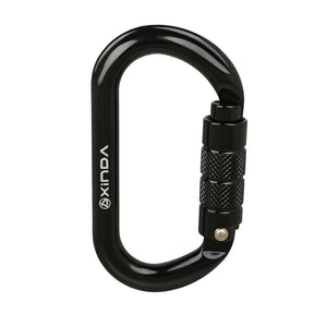 Peakseek Black Lightweight O-Type Automatic Carabiner 25KN Outdoor Rock Climbing Safety Buckle Hook