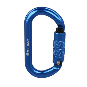 Peakseek Blue Lightweight O-Type Automatic Carabiner 25KN Outdoor Rock Climbing Safety Buckle Hook
