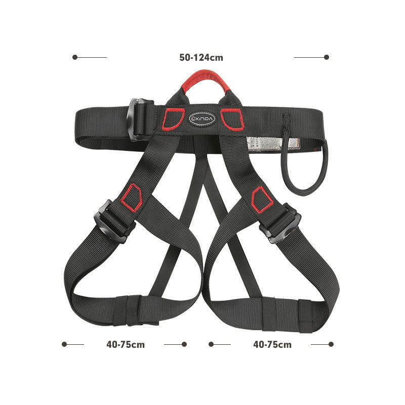 Peakseek Black Outdoor Rock Climbing Safety Harness Lightweight Half-body Safety Belt Protection Equipment