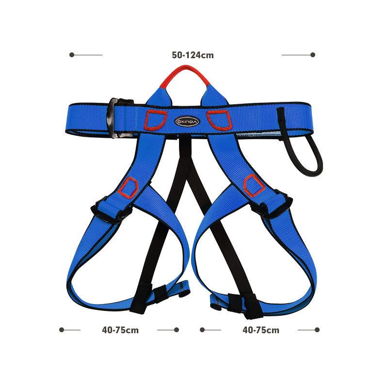Peakseek Blue Outdoor Rock Climbing Safety Harness Lightweight Half-body Safety Belt Protection Equipment