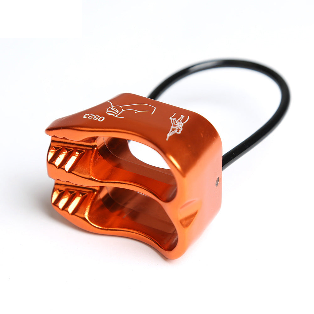 Peakseek Orange Professional Rappel ATC Descender 25KN Lightweight Outdoor Rock Climbing Belay Device