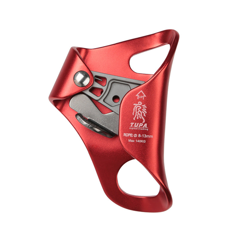 Peakseek Red Outdoor Rock Climbing Chest Ascender 140KG Aluminum Alloy Lift Ascender for 8-13mm Ropes