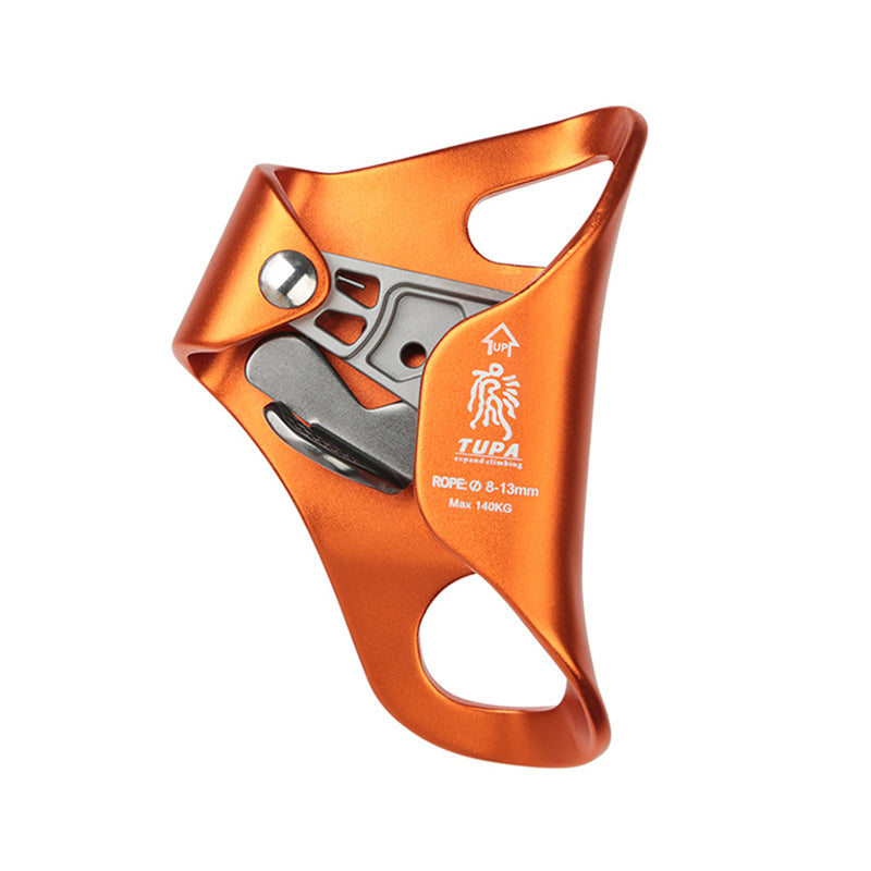 Peakseek Orange Outdoor Rock Climbing Chest Ascender 140KG Aluminum Alloy Lift Ascender for 8-13mm Ropes
