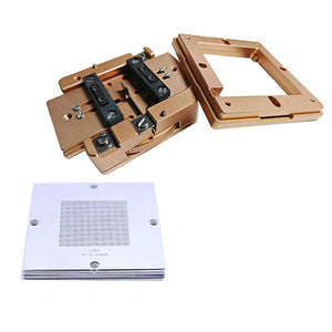 New 90*90mm Universal BGA Reballing Station High Precision Automatic Centering Chip Repair Fixture with 10PCS 90*90mm Stencils