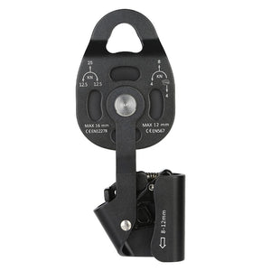 Peakseek Black Professional Lift Pulley 25KN Lift Ascender for Outdoor Rock Climbing/Heavy Transport