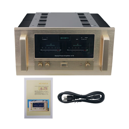 MUSMYS A-75 Pure Class A HiFi Power Amplifier 120W x2 Stereo Audio Amplifier Replacement for Accuphase A-75