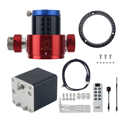 TeSeek 16-Bearing 55.7mm Travel Telescope Focuser with Round Adapter + EAF Automatic Star Focuser Pro Kit